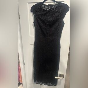 Black lace cocktail dress